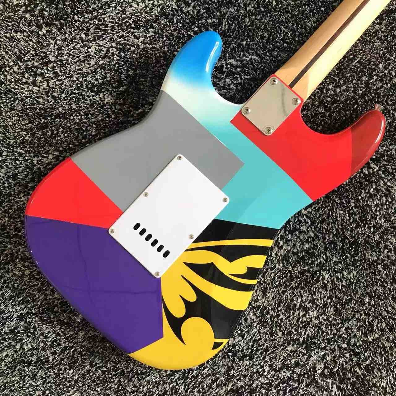 Custom Painted Strat Electric Guitar Accept OEM