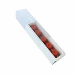 OEM 350g Coated Paper Gift Box Packaging Macaron Box With Plastic Sleeve