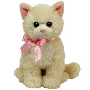 Quality Sitting Pose off-white Cat Plush Toys wholesale