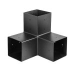 Black Modular 6*6 Pergola Post Base System Kits for Outdoor Space Gazebo Patio