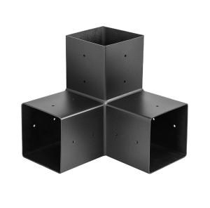Quality Black Modular 6*6 Pergola Post Base System Kits for Outdoor Space Gazebo Patio Design wholesale