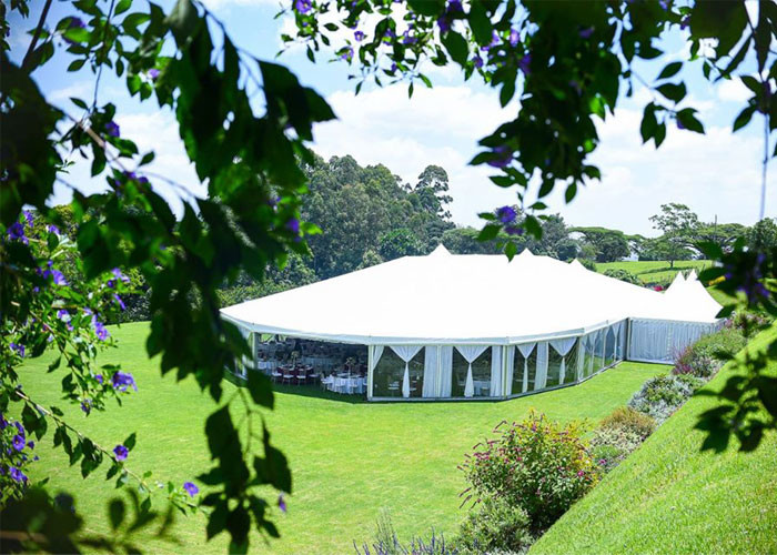 Clear Roof Polygon 20m Span Outdoor Event Tent For Wedding