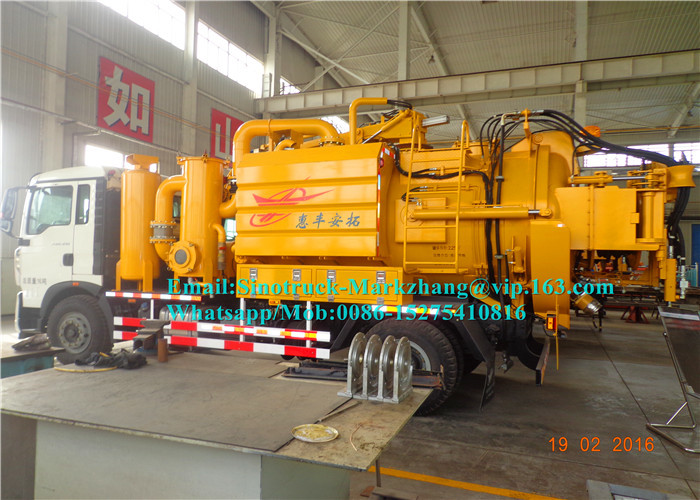 6000L High Pressure Special Purpose Truck / Sewage Suction Truck Multi Functional Combined