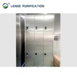 1200 x 450 x 1800 Six - Door Stainless Steel Furniture Wardrobe With Code Lock