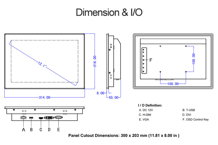 OEM Capacitive Touchscreen Display