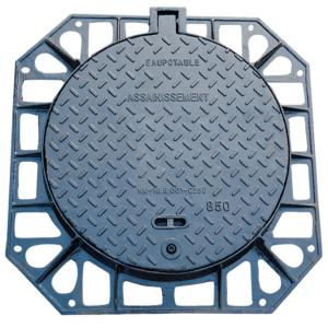 Quality Weather Resistant Inspection Chamber Cover , EN124 D400 Manhole Cover With Lock wholesale