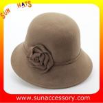 Vintage hot sale mid brim hats wholesale for ladies,100% Australia wool felt