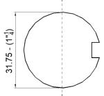 Galvanized Solid Shaft 1 1/4”