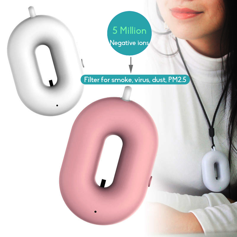 40 C Wearable Air Purifier Bacteria Removal Office Ozone Generator Necklace