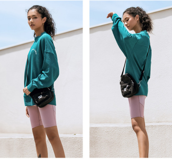 Crew Neck Plain Pullover Sweatshirt Oversized Solid Long Hoodies