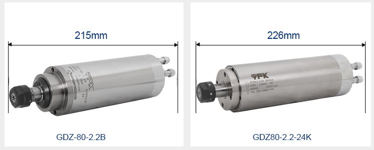 Inverter Drive 2.2kw Water Cooled Spindle Motor High Speed for CNC Lathe Machine