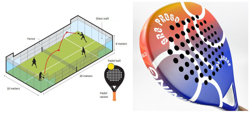 Carbon Custom Padel Racket Professional Beach Tennis Paddle Racquets