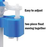 Flush Valve Fill Valve Push Button 3" Outlet Dual Flush Toilet Repair Parts From