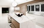 Engineered White Quartz Slab Prefabricated Kitchen Countertops