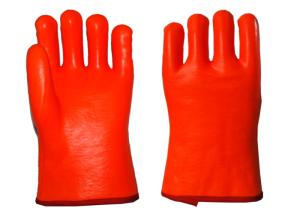 Quality 3 Layers Liner PVC Coated Work Gloves , Thermal Waterproof Gloves Smooth Finished wholesale