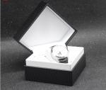 Luxury Mens Watch Gift Box , Plastic+ Black Leather Mens Watch Jewelry Box
