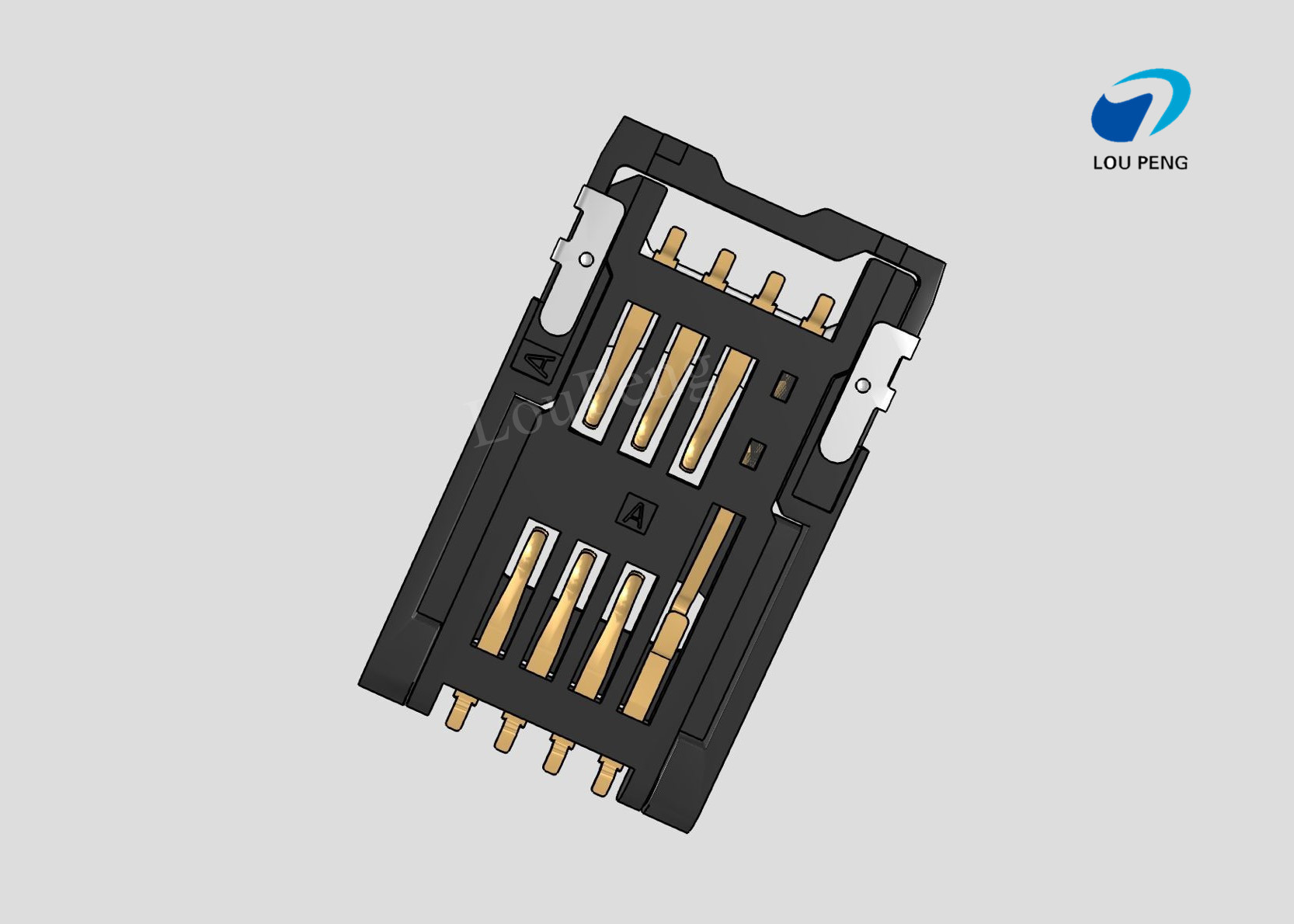 SIM Connectors, SIM Card Connectors, 2FF mini SIM Compatible Card, 8 Position, 2.54mm [.1in] Centerline