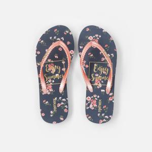 Quality Womens Flowers Printed Water Resistant EVA Flip Flop With Thick Sole wholesale