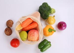 Quality Supermarkets Cotton Mesh Bag Load Bearing Over 5 Kg For Vegetable And Fruit wholesale