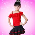 Children dance Latin dance skirt dress new girls dancing uniforms your LOGO can