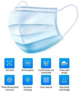 Quality CE FDA Blue Disposable Earloop Mask High Efficiency Face Protection wholesale