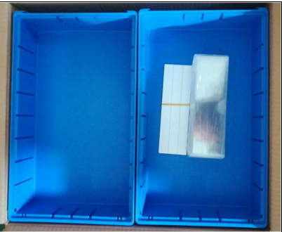 Convenient Solid Box Style Eco-friendly PP Stack Bin Tools Storage Shelf with Divider