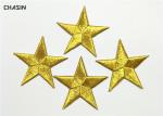 Mini Garment Embroidery Patches Gold Stars Iron On Children'S Clothing