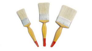 Quality Polyester White Bristle Paint Brush Flat Varnish Brush wholesale