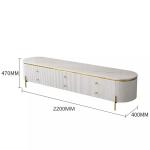 Simple Marble Top TV Cabinet 1200*700*400mm Solid Wood TV Stand