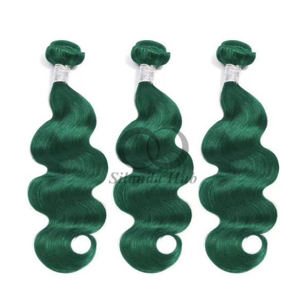 Green Body Wave Remy Human Hair Bundles Sew In Weave Bundles Brazilian Bundle