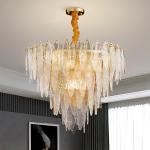 Round Multilayer Crystal Chandelier for Living Room Dining Room kitchen pendant