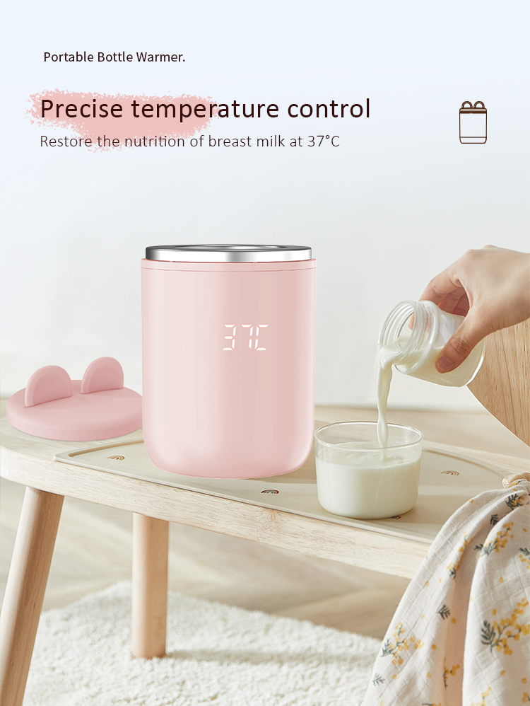 0 - 12 Months Baby Bottle Warmer Waterless Portable Rechargeable Bottle Warmer