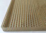 1.5mm Wire Mesh Laminated Glass Decorative Gold Color Brass