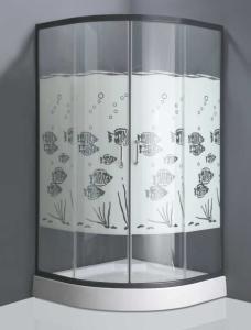 Quality Gold fish design toughened glass shower enclosure frameless shower cubicle wholesale