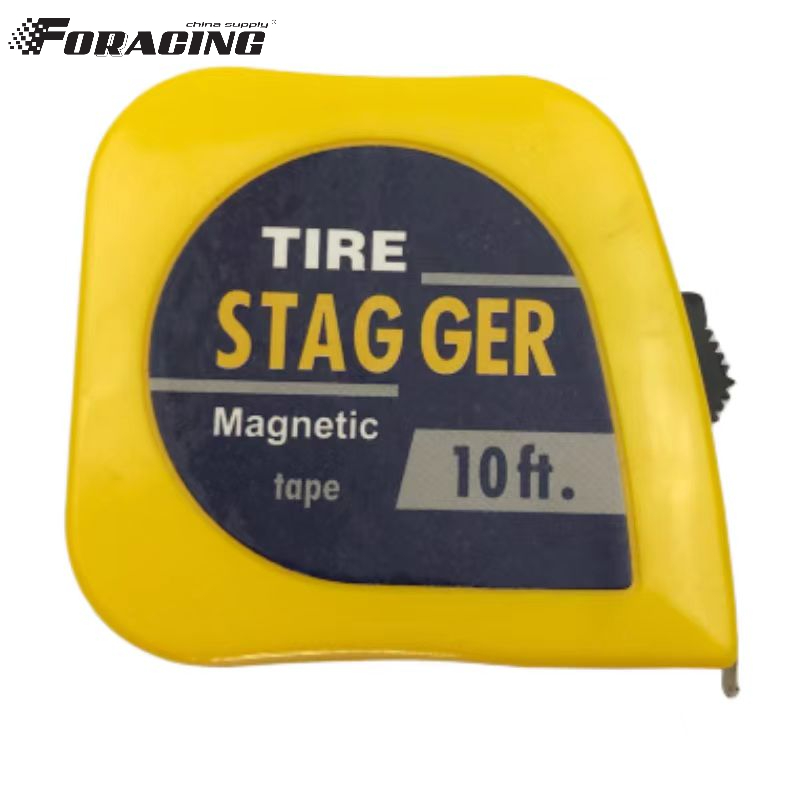 Steel Blade 1/4" Wide Professional Imperial Measurement Racing Tire Stagger Tape Measure Tap 10 Feet with Magnetic Tools