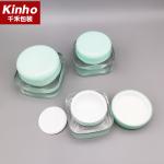15-50g Cosmetic Cream Jar Double Wall Square Acrylic Jar Round Cap