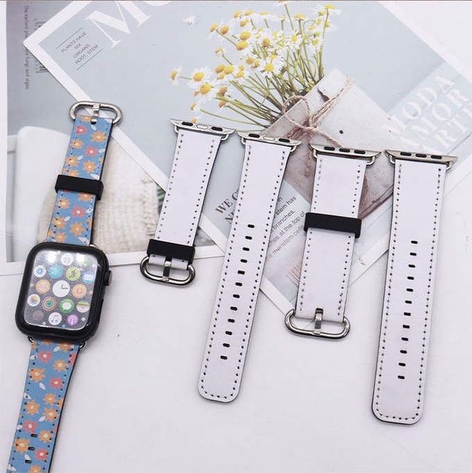 Customized Leather Apple Watch Band Sublimation Watch Band Blanks