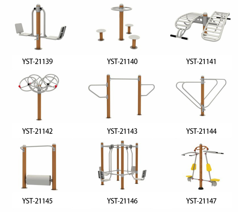 YST Brand Galvanized Steel Pipe Outdoor Fitness Equipment for Street Workout