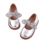 Girls Leather Ballerina Flats Shoes , Comfortable Mary Jane Dress Shoes