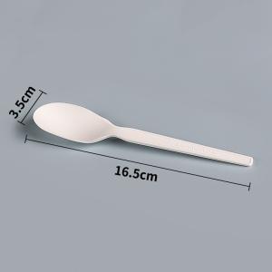 Quality Compostable Disposable PLA Bioplastic Spoons Bulk Utensils 5.7 Inch wholesale