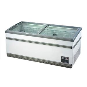 Quality glass top island freezer Supermarket Island Freezer with DC inverter compressor wholesale