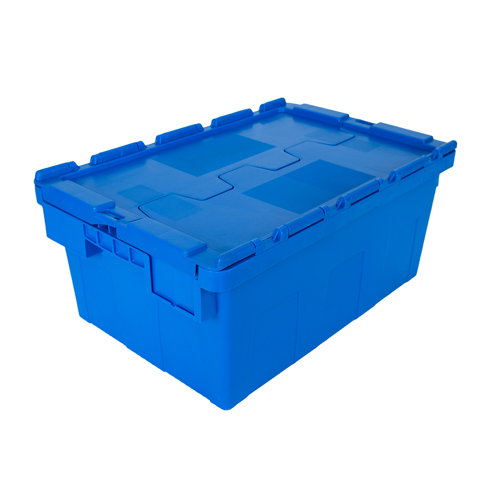 Customized Color Attached Lid Logistic Nesting Plastic Container for Transport and Storage
