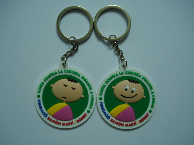 Colorful Embossed Custom PVC Keychains For Company Advertisement
