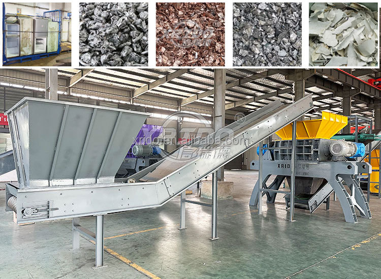 Waste Battery Recycling Crushing Equipment Household Appliance Furniture Double Shaft Shredder Domestic Waste Crusher