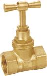 1/2" 3/4" HEX Double Thread Female Brass Stop Valve