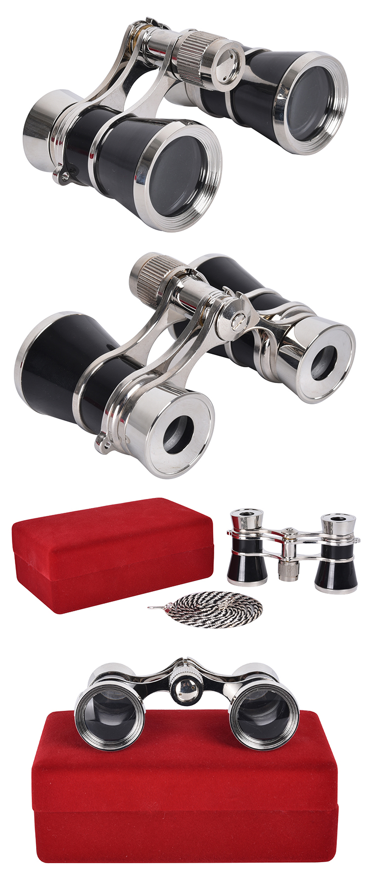 3x Magnification Noble Metal Mini Telescope Spotting Scope for Horse Racing 3x25