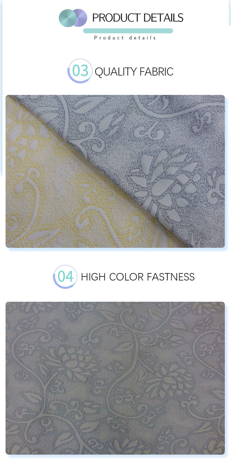 Jacquard Air Mattress Pillow Fabric Yarn Dyed Technology Spot