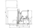 Three Wheel Electric Forklift Warehouse Forklift Trucks With Capacity 1500kg Max