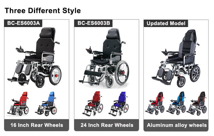 Disabled Electric Medical Transport Wheelchair With Remote Control Homecare