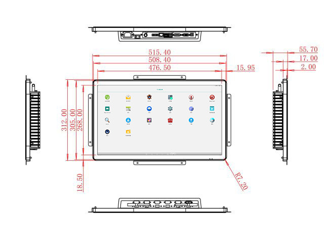 21.5-Inch Android Touch Screen for Digital Signage and Industrial Monitoring